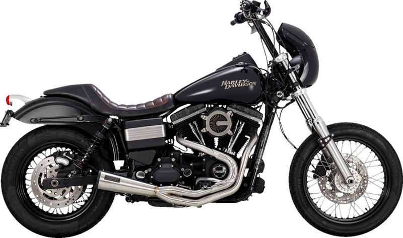 Vance & Hines 2-into-1 Upsweep Exhaust System for 1991-2017 Harley-Davidson FXD Brushed Stainless Steel Each