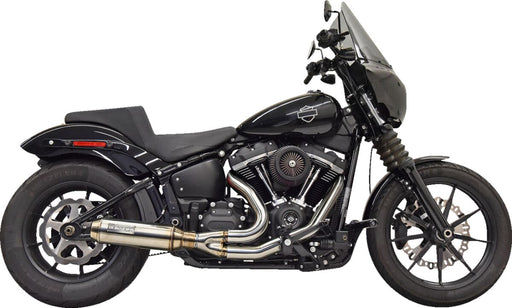 Bassani Xhaust 2-into-1 Super Bike Exhaust System with 4" Muffler for 2018-2025 Harley-Davidson Short Upsweep