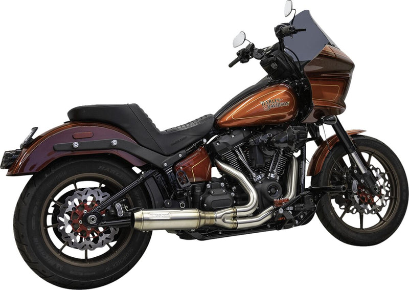 Bassani Xhaust 2-into-1 Super Bike Exhaust System with 4" Muffler for 2018-2025 Harley-Davidson Short Upsweep Each