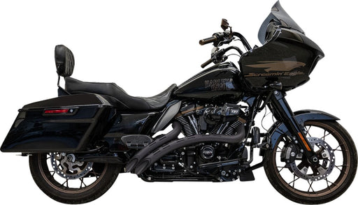 Bassani Xhaust Sweeper Radial Exhaust System for 2019-2025 Harley-Davidson Radial Sweepers Black Slotted