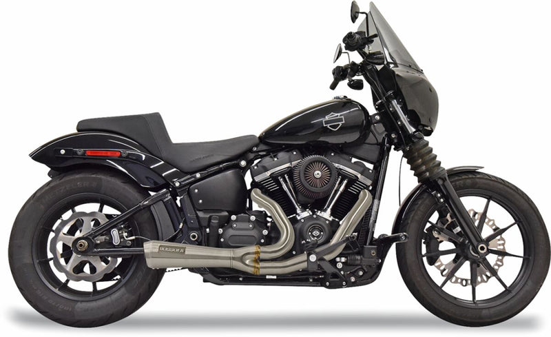 Bassani Xhaust 2-into-1 Ripper Short Exhaust System for 2018-2024 Harley-Davidson Stainless 49 State