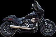 S&S Cycle 2-into-1 Qualifier Exhaust System for 2018-2023 Harley-Davidson Brushed Silver Race Stainless Steel