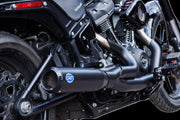 S&S Cycle 2-into-1 Qualifier Exhaust System for 2018-2023 Harley-Davidson Guardian Black Race Stainless Steel #550-1106