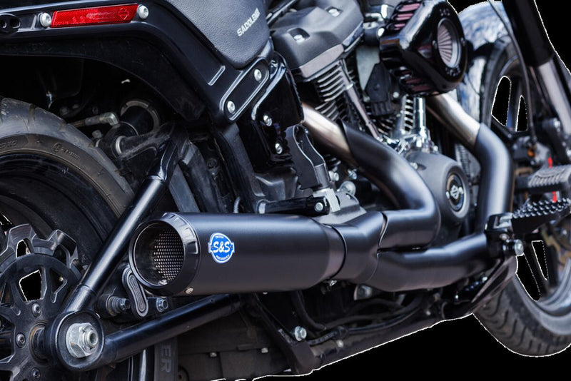 S&S Cycle 2-into-1 Qualifier Exhaust System for 2018-2023 Harley-Davidson Guardian Black Race Stainless Steel #550-1106