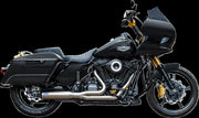 S&S Cycle 2-into-1 Qualifier Exhaust System for 2017-2025 Harley-Davidson Brushed Silver Race Stainless Steel #550-1107