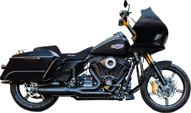 S&S Cycle 2-into-1 Qualifier Exhaust System for 2017-2025 Harley-Davidson Guardian Black Race Stainless Steel