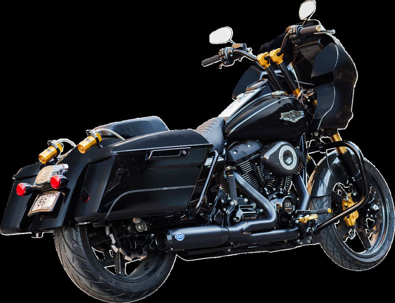 S&S Cycle 2-into-1 Qualifier Exhaust System for 2017-2025 Harley-Davidson Guardian Black Race Stainless Steel Each