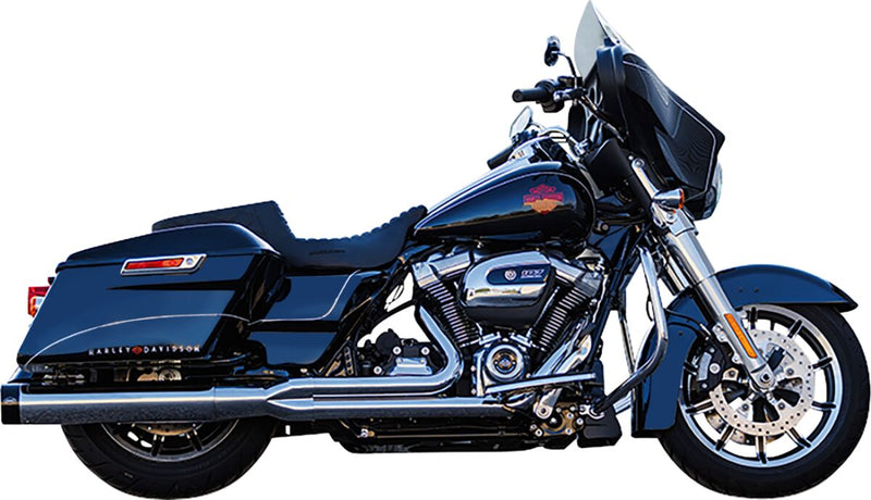 S&S Cycle 2-into-1 Sidewinder Exhaust System for 2017-2025 Harley-Davidson Chrome Silver 50 State #550-0758