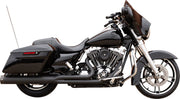 S&S Cycle 2-into-1 Sidewinder Exhaust System for 2007-2016 Harley-Davidson Black Guardian Black 50 State #550-0772