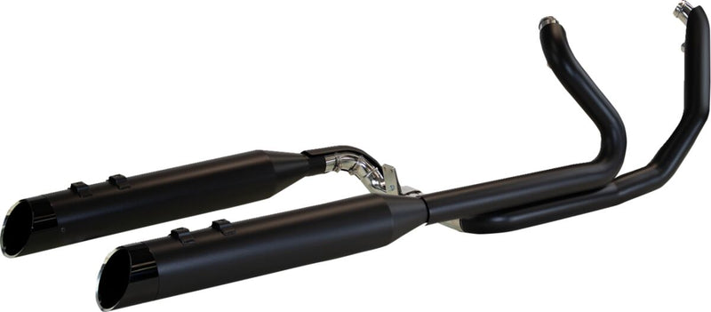 Khrome Werks 2-into-1-into-2 Dominator-SR Exhaust System for 2017-2026 Harley-Davidson Black #200810A-SR