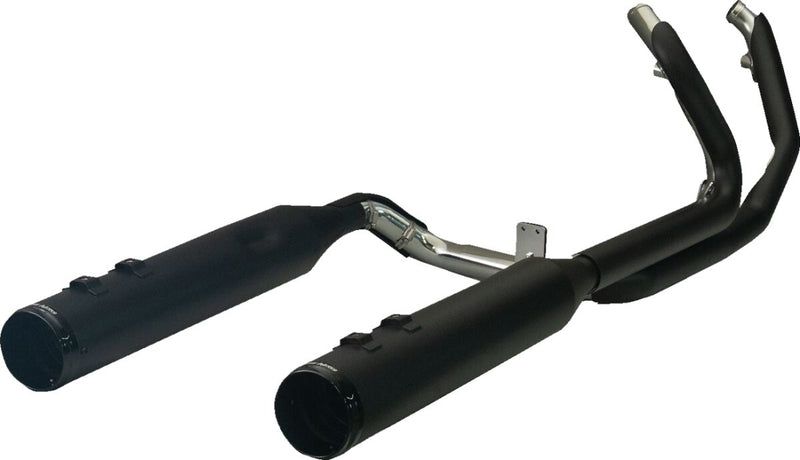 Khrome Werks 2-into-1-into-2 Dominator-SR Exhaust System for 2009-2016 Harley-Davidson Black #200830-SR