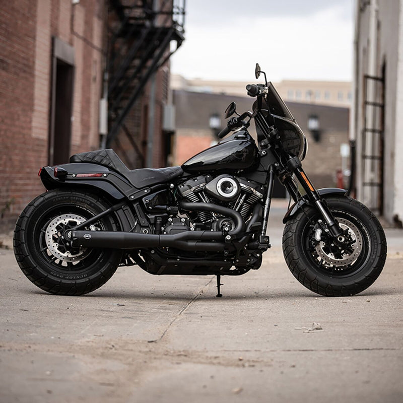 S&S Cycle 2-into-1 Super Street Exhaust System for 2018-2024 Harley-Davidson Black #550-0789