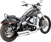 Vance & Hines Twin Slash 3 Inch Round Slip-Ons NON-PCX In Chrome For Harley-Davidson 2008-2016 FXDF and 2010-2016 FXDWG Motorcycles #16845