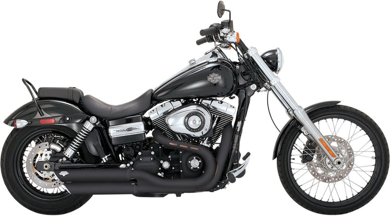 Vance & Hines Twin Slash 3 Inch Slip-ons NON-PCX in Black for Harley-Davidson 2008-2016 FXDF and 2010-2016 FXDWG Motorcycles