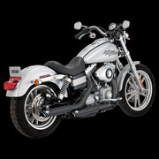 Vance & Hines Twin Slash 3 Inch Slip-ons NON-PCX in Black for Harley-Davidson 2008-2016 FXDF and 2010-2016 FXDWG Motorcycles