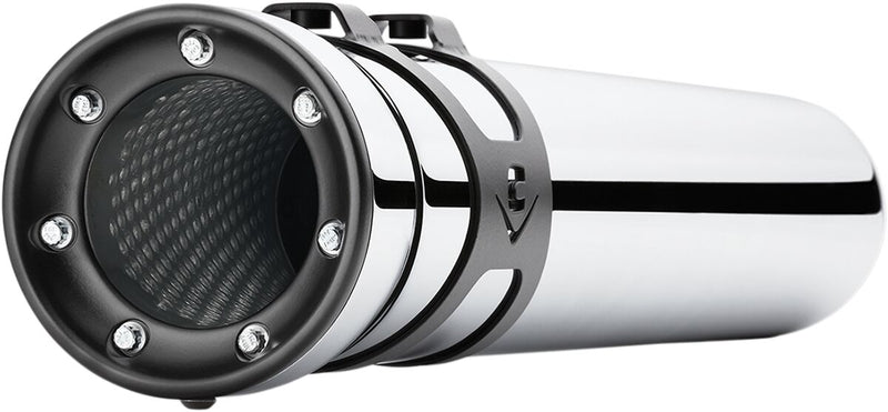 Cobra 4 Inch Race Pro Slip On Mufflers In Chrome For Harley-Davidson 1995-2016 Touring Models