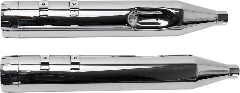 S&S Cycle Chrome Performance Mufflers w/Chrome Thruster End Cap for 1995-2016 Harley-Davidson Touring and 2015-2017 Harley-Davidson Trike
