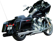 S&S Cycle Black Performance Mufflers w/Chrome Thruster End Cap for 1995-2016 Harley-Davidson Touring and 2015-2017 Harley-Davidson Trike #550-0619