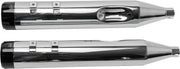 S&S Cycle Black Performance Mufflers w/Chrome Thruster End Cap for 1995-2016 Harley-Davidson Touring and 2015-2017 Harley-Davidson Trike