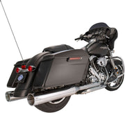 S&S Cycle Chrome Performance Mufflers w/Chrome Tracer End Cap for 1995-2016 Harley-Davidson Touring and 2015-2017 Harley-Davidson Trike #550-0624