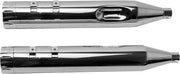 S&S Cycle Chrome Performance Mufflers w/Chrome Tracer End Cap for 1995-2016 Harley-Davidson Touring and 2015-2017 Harley-Davidson Trike