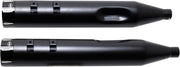 S&S Cycle Black Performance Mufflers w/Contrast Cut Tracer End Cap for 2015-2017 Harley-Davidson Trike and 1995-2016 Harley-Davidson Touring Models #550-0625