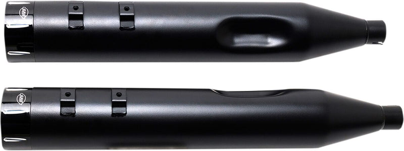 S&S Cycle Black Performance Mufflers w/Contrast Cut Tracer End Cap for 2015-2017 Harley-Davidson Trike and 1995-2016 Harley-Davidson Touring Models #550-0625