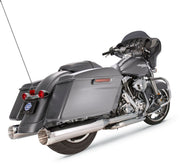 S&S Cycle Chrome 4-1/2 in. Mk45 Slip-on Mufflers w/Chrome Thruster End Caps for 2017-2026 Harley-Davidson Touring Models #550-0665