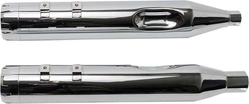 S&S Cycle Chrome 4-1/2 in. Mk45 Slip-on Mufflers w/Chrome Thruster End Caps for 2017-2026 Harley-Davidson Touring Models