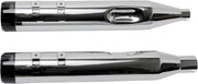 S&S Cycle Chrome 4-1/2 in. Mk45 Slip-on Mufflers w/Black Thruster End Caps for 2017-2026 Harley-Davidson Touring Models