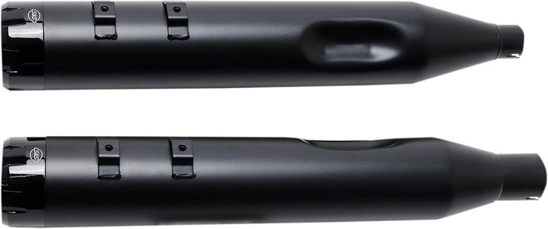 S&S Cycle Hi-Temp Black Ceramic 4-1/2 in. Mk45 Slip-On Mufflers w/Black Thruster End Caps for 2017-2026 Harley-Davidson Touring Models