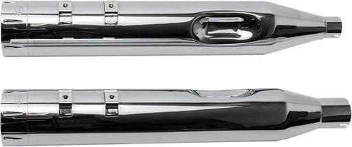 S&S Cycle Chrome 4-1/2 in. Mk45 Slip-On Mufflers w/Chrome Machined Tracer End Caps for 2017-2026 Harley-Davidson Touring Models
