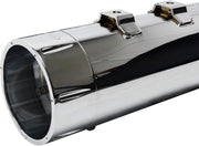 S&S Cycle Chrome 4-1/2 in. Mk45 Slip-On Mufflers w/Chrome Machined Tracer End Caps for 2017-2026 Harley-Davidson Touring Models #550-0669