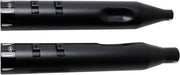 S&S Cycle Hi-Temp Black Ceramic 4-1/2 in. Mk45 Slip-On Mufflers w/Black Contrast Machined Tracer End Caps for 2017-2026 Harley-Davidson Touring Models #550-0670