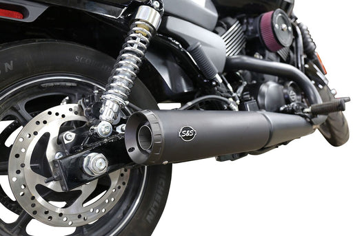 S&S Cycle Black Ceramic Grand National 4" Slip-On Muffler for 2017-2020 Harley-Davidson Street Rod XG and 2015-2020 Harley-Davidson Street XG Motorcycles