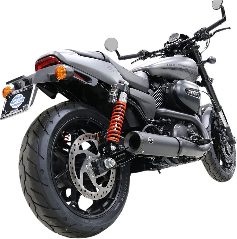 S&S Cycle Black Ceramic Grand National 4" Slip-On Muffler for 2017-2020 Harley-Davidson Street Rod XG and 2015-2020 Harley-Davidson Street XG Motorcycles