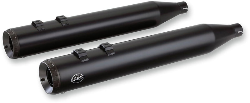 S&S Cycle Black Ceramic Grand National 4" Slip-On Muffler for 2017-2026 Harley-Davidson Touring Models
