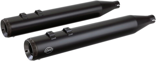 S&S Cycle Black Ceramic Grand National 4" Slip-On Muffler for 1995-2016 Harley-Davidson Touring and 2009-2025 Harley-Davidson Trike