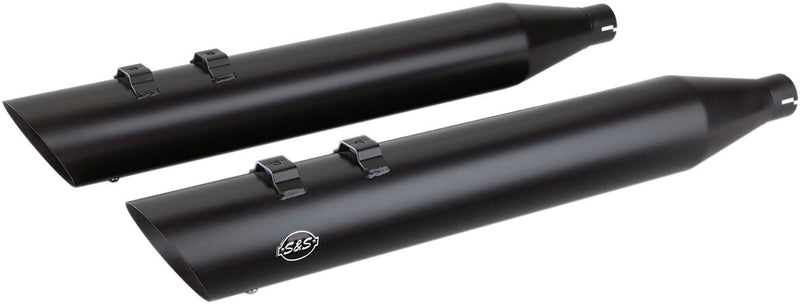 S&S Cycle Black 4 in. Touring Slip-On Mufflers for 2009-2016 Harley-Davidson Touring Models #550-0692