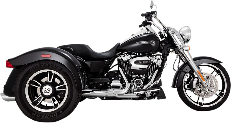 Vance & Hines Twin Slash Round Slip-ons In Chrome NON-PCX For 2017-2024 Freewheeler Models #16796