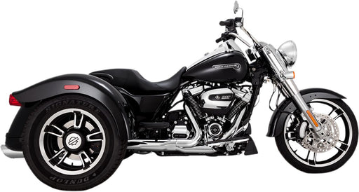 Vance & Hines Twin Slash Round Slip-ons In Chrome NON-PCX For 2017-2024 Freewheeler Models