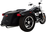 Vance & Hines Twin Slash Round Slip-ons In Chrome NON-PCX For 2017-2024 Freewheeler Models