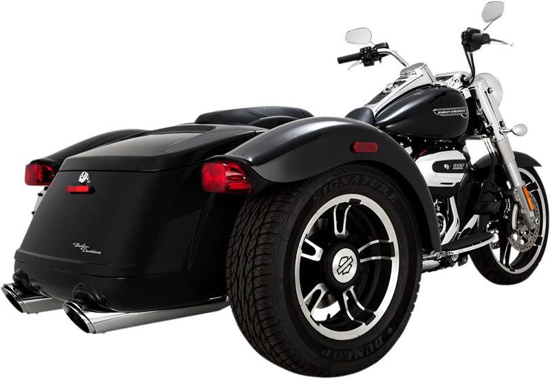 Vance & Hines Twin Slash Round Slip-ons In Chrome NON-PCX For 2017-2024 Freewheeler Models #16796