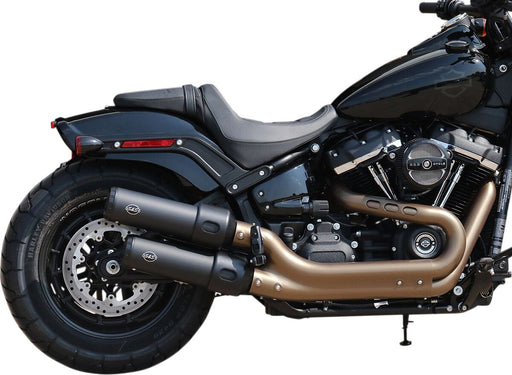 S&S Cycle Black Grand National Slip-Ons for 2018-2023 Harley-Davidson Softail Fat Bob 114 - FXFBS and 2018-2019 Harley-Davidson Softail Fat Bob - FXFB Motorcycles