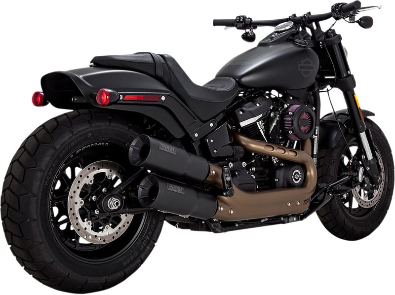 Vance & Hines Hi-Output Slip-Ons NON-PCX In Black for Harley-Davidson 2018-2024 Softail Fat Bob Motorcycles #46547