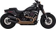 Vance & Hines Hi-Output Slip-Ons NON-PCX In Black for Harley-Davidson 2018-2024 Softail Fat Bob Motorcycles