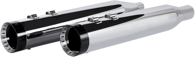 Khrome Werks Chrome 4.50 HP-Plus Slip On Mufflers w/Black Turbine Tips for 2017-2026 Harley-Davidson Touring Motorcycles