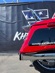 Khrome Werks Chrome 4.50 HP-Plus Slip On Mufflers w/Black Tracer Tips for 2017-2026 Harley-Davidson Touring Motorcycles