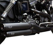 S&S Cycle Black Grand National Slip-On Mufflers for 2008-2017 Harley-Davidson Dyna