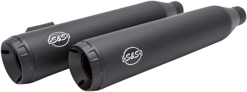 S&S Cycle Black Grand National Slip-On Mufflers for 2008-2017 Harley-Davidson Dyna